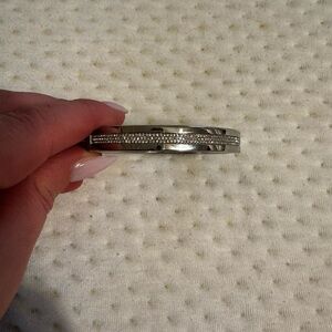 Michael Kors Silver Bangle Bracelet with Rhinestones
